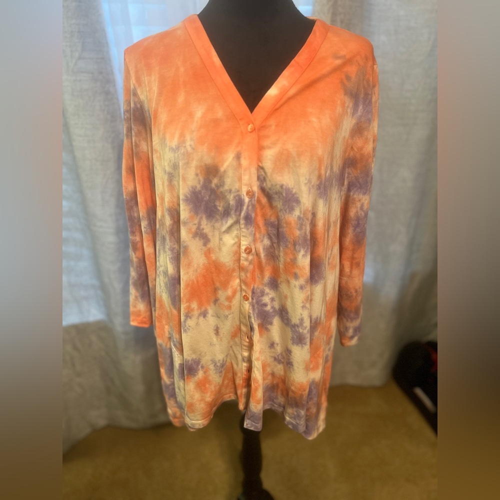 LOGO Tie Dye cardigan